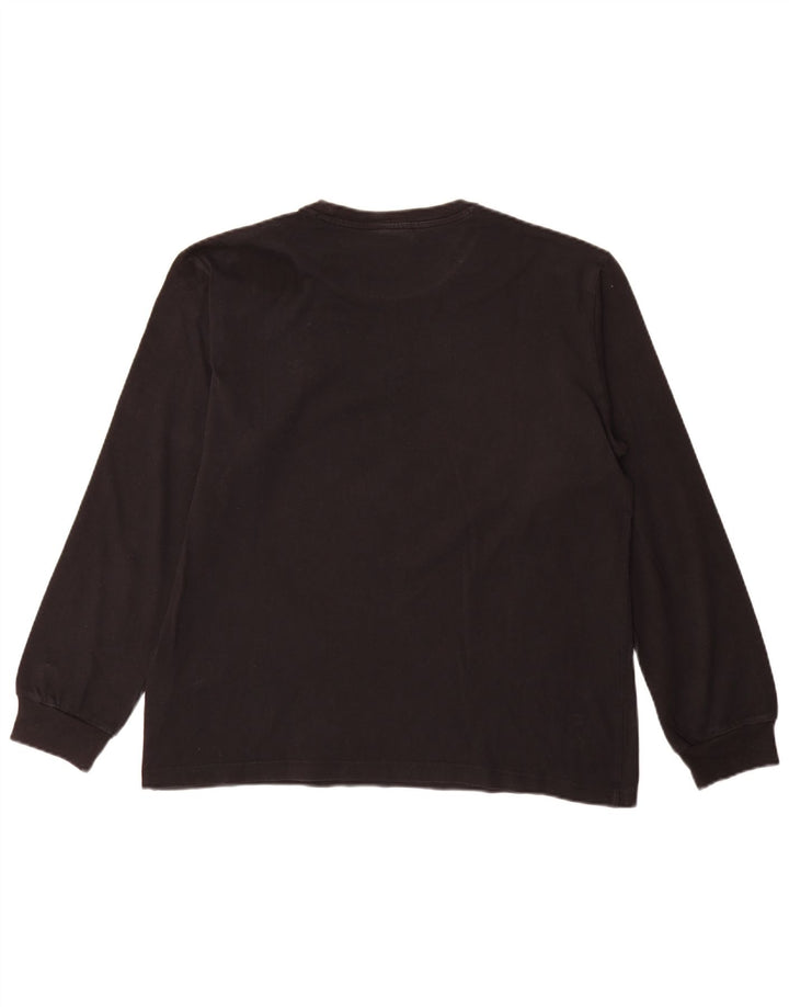 Champion Maglia da uomo a maniche lunghe grande in cotone nero
