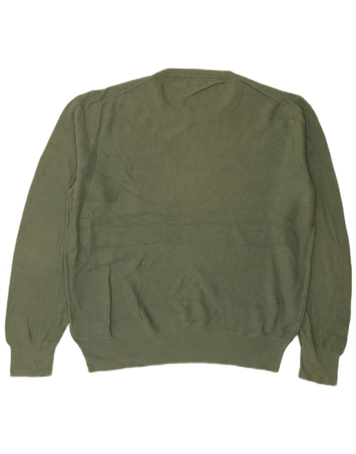 J. Crew Maglione girocollo da uomo in cotone verde grande