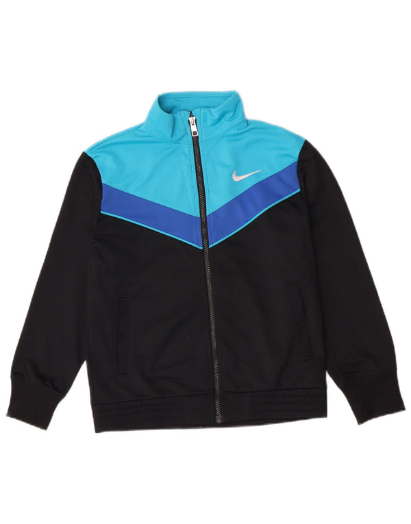 Giacca superiore della tuta da ragazzo Nike 10-11 anni blocco colore nero medio