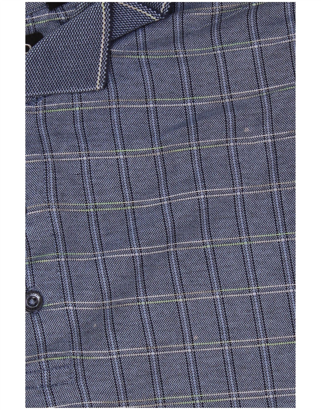 Polo da uomo IZOD in cotone a quadri grandi blu