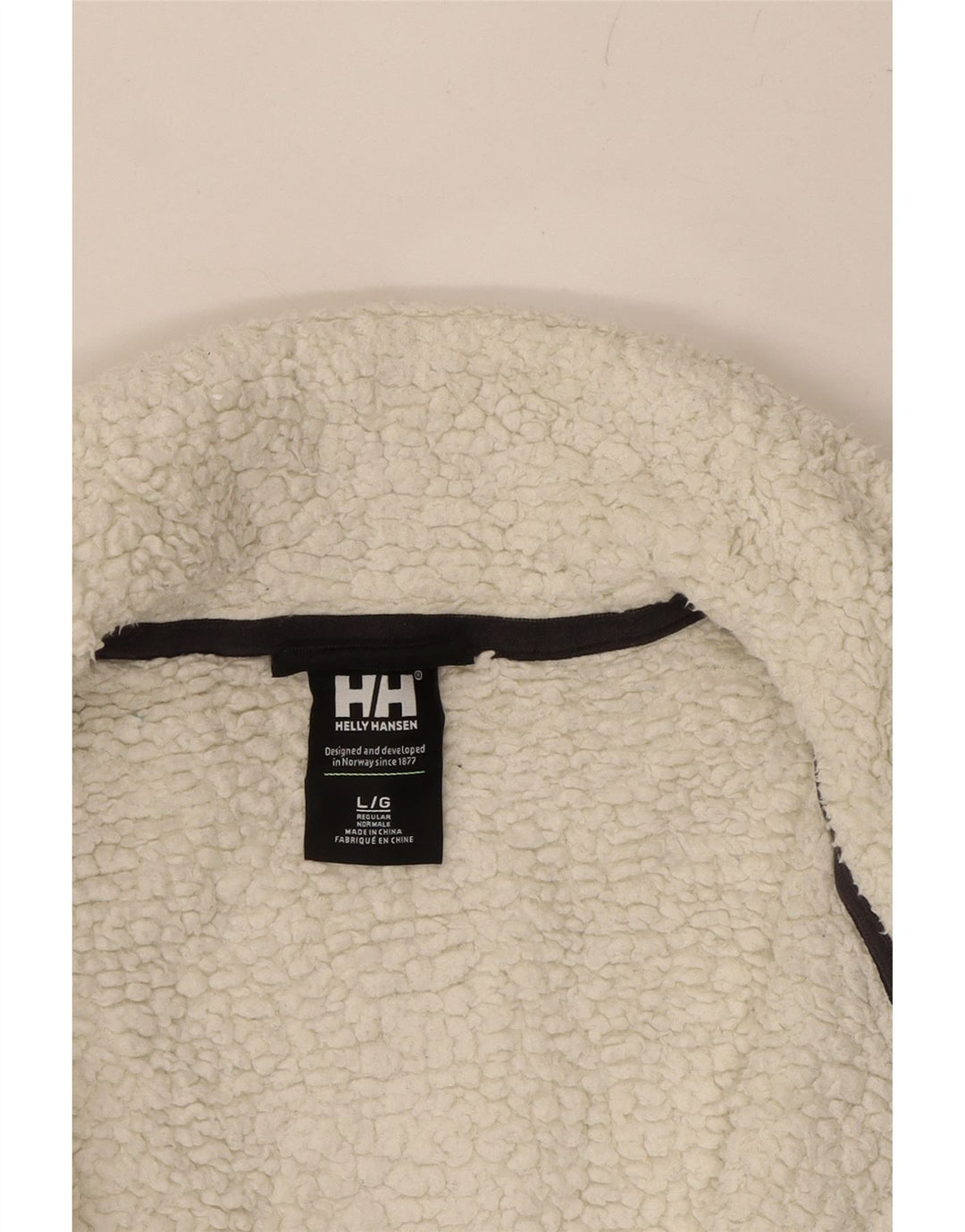 HELLY HANSEN Womens Fleece Jacket UK 16 Large White Colourblock Vintage Helly Hansen and Second-Hand Helly Hansen from Messina Hembry 