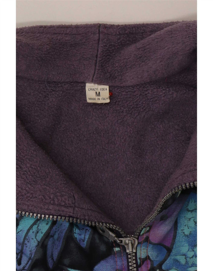 Giacca a vento vintage da uomo UK 38 media multicolore geometrica