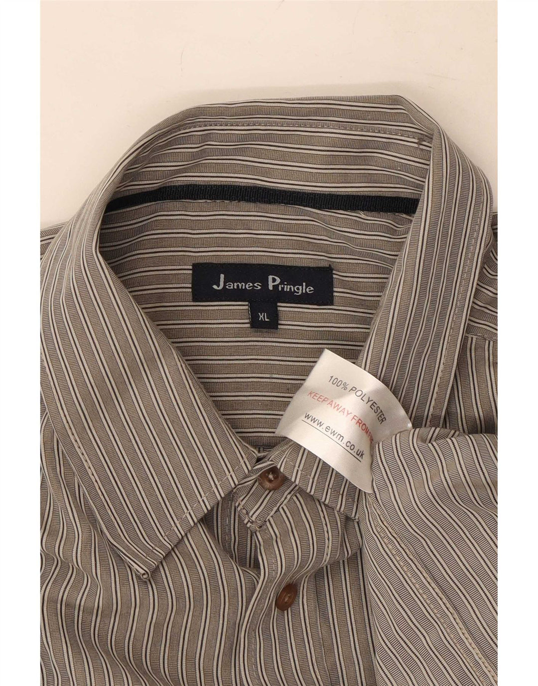 Camicia da uomo James Pringle XL Poliestere gessato grigio