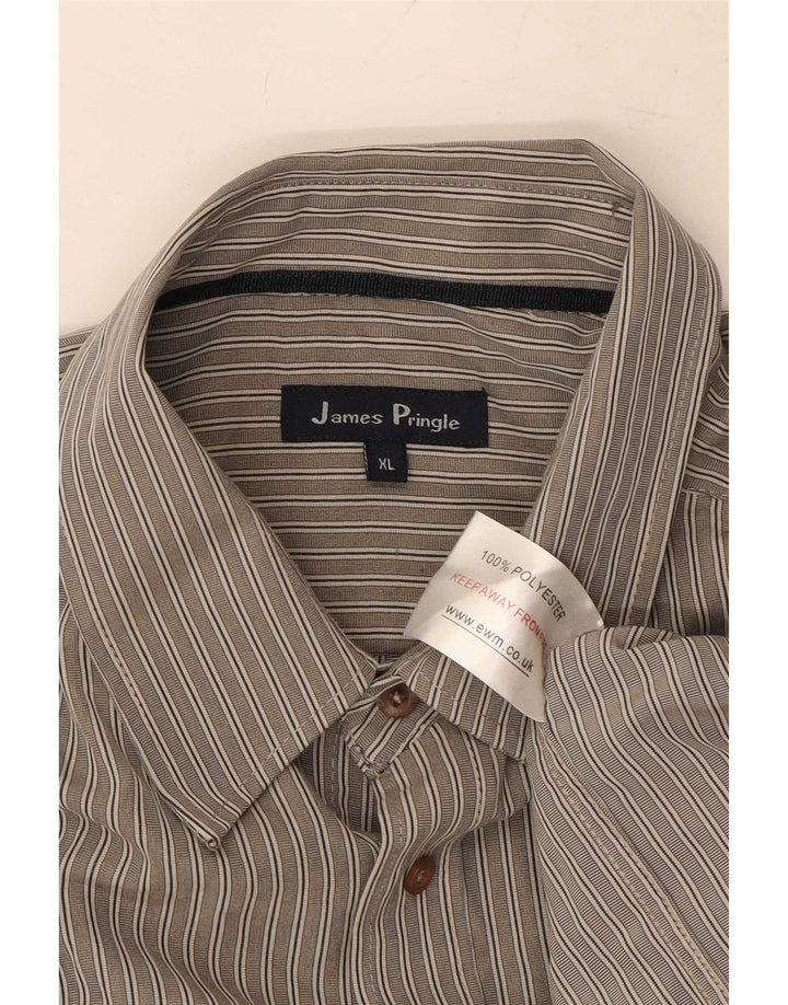Camicia da uomo James Pringle XL Poliestere gessato grigio