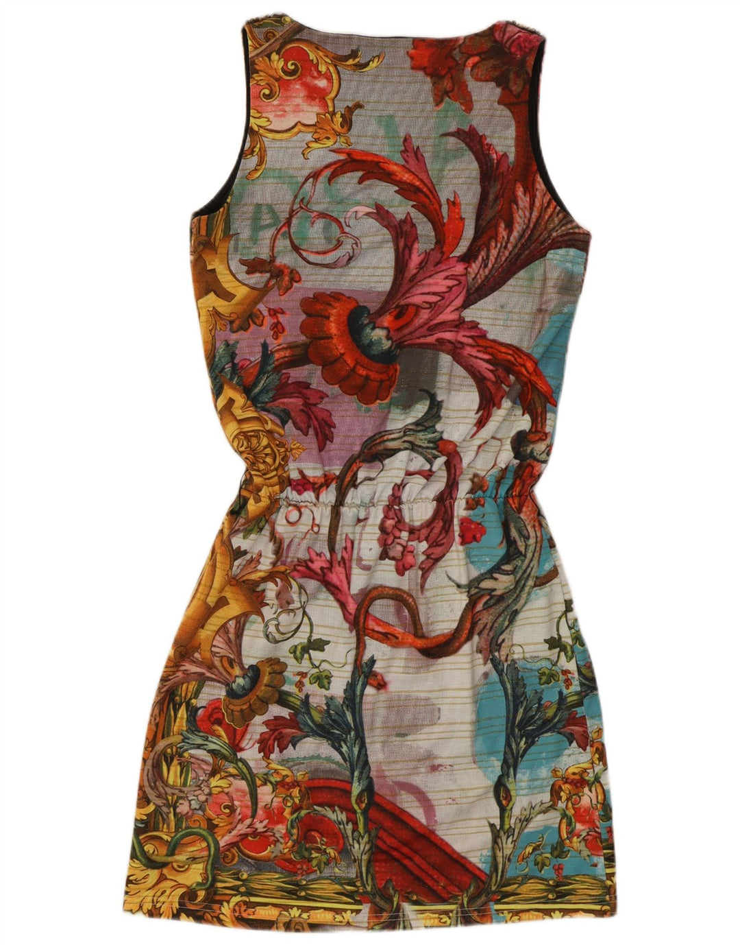Desigual Abito basic senza maniche da donna UK 10 Piccolo floreale multicolore