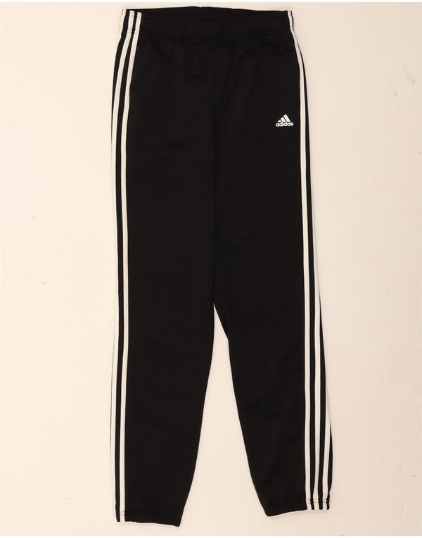 Pantaloni della tuta da ragazzo Adidas 13-14 anni Poliestere nero a spina di pesce