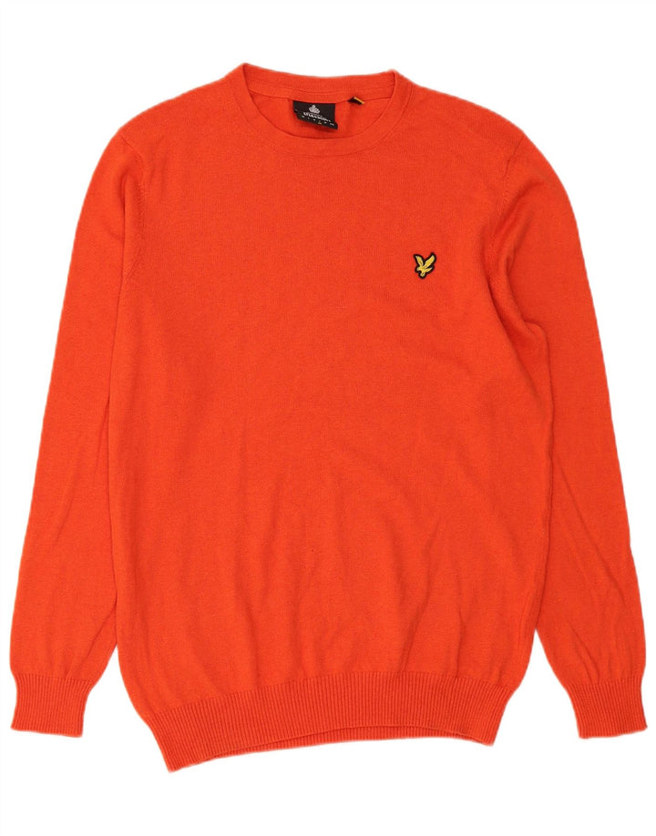 Lyle & Scott Uomo Maglione Girocollo Maglione Grande Cotone Rosso