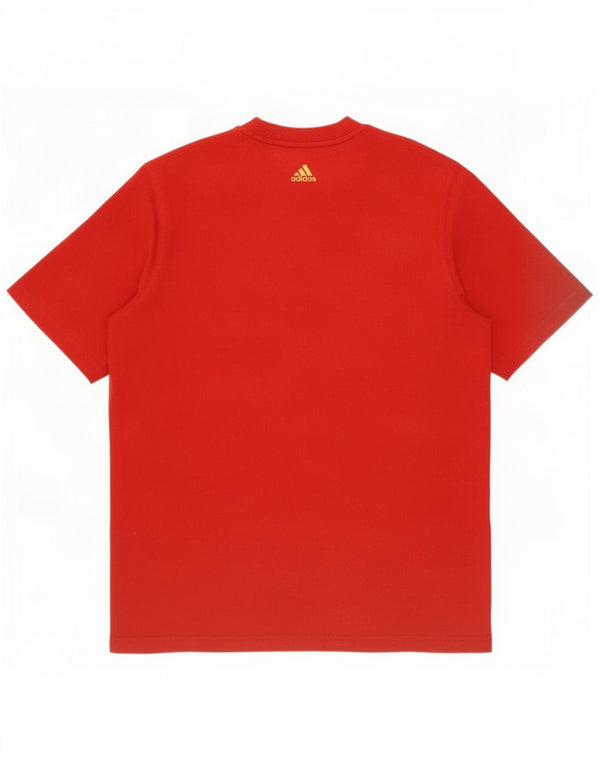 Adidas T-shirt grafica da uomo Top rosso medio in cotone