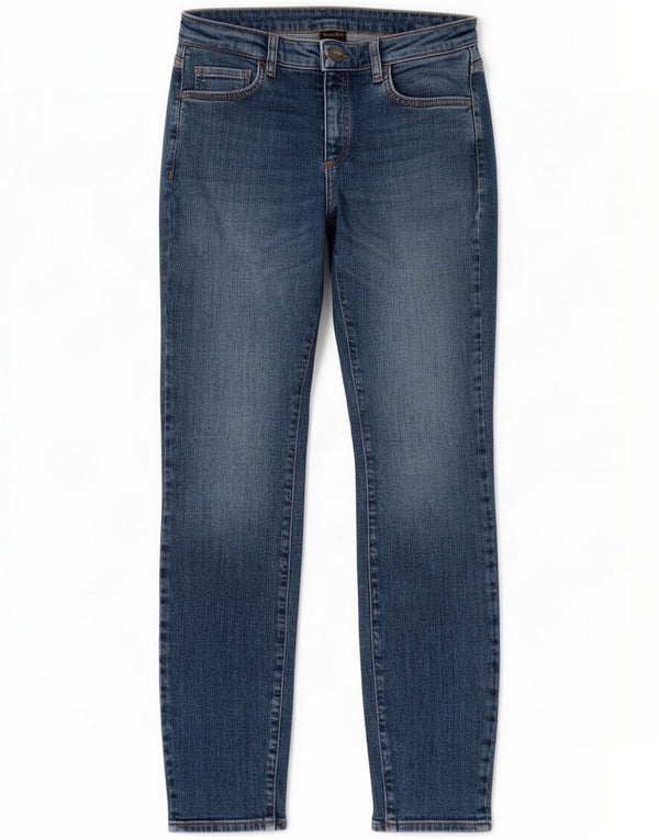 Massimo Dutti Jeans skinny a vita media da donna EU 38 Small W28 L29 Blu Cotone