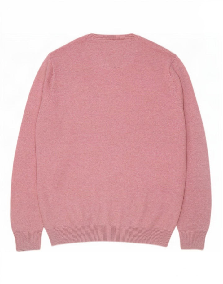Maglione girocollo da uomo Marks & Spencer vestibilità regolare grande cotone rosa