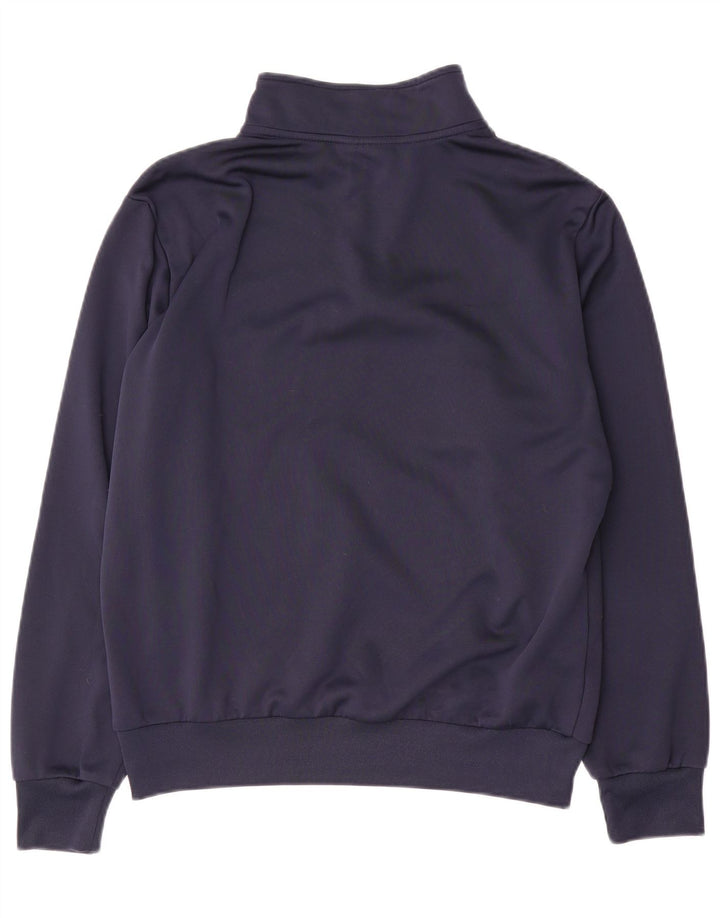 Felpa da uomo con collo con zip grafica Lotto Maglione medio blu navy in poliestere