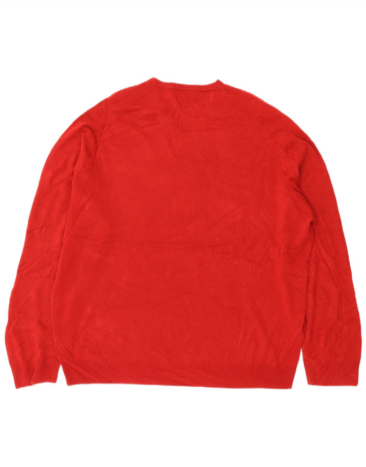 Maglione da uomo con scollo a V Marks & Spencer 2XL rosso acrilico