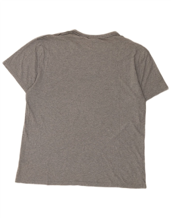 Gant T-shirt grafica da uomo Top grande in cotone grigio