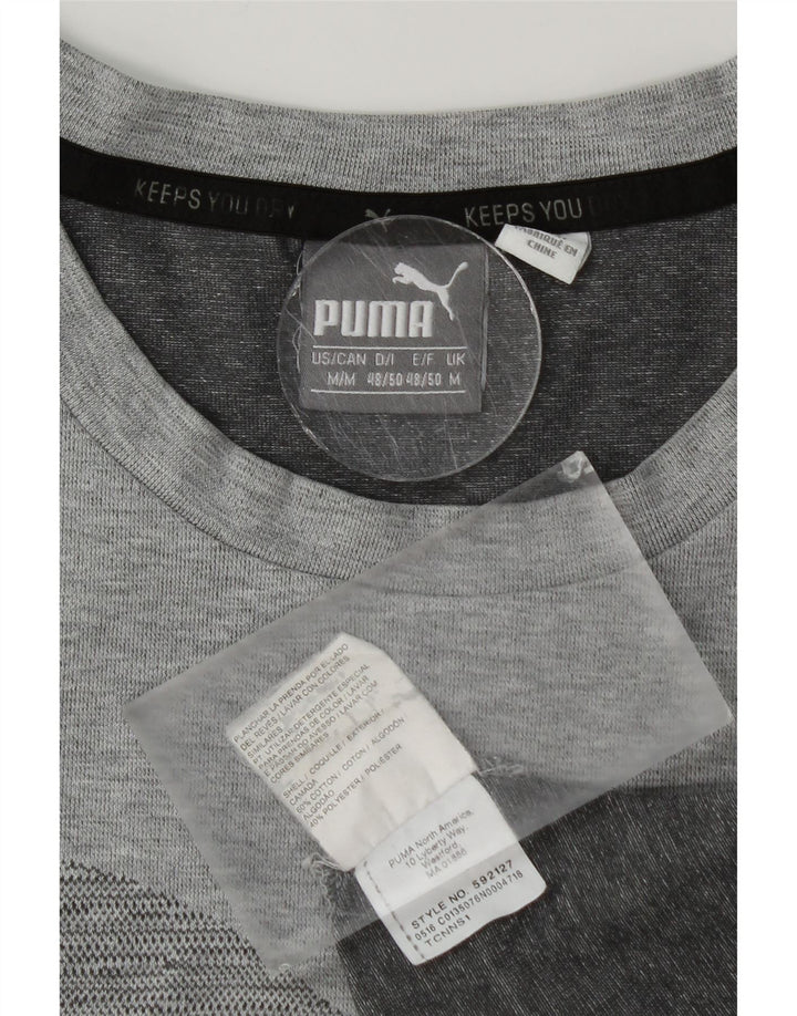 T-shirt grafica da uomo PUMA Top in cotone grigio medio
