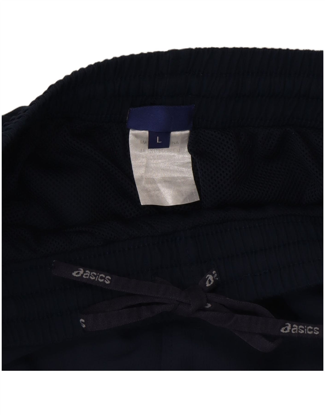 Pantaloncini sportivi da uomo Asics grandi in poliestere blu navy