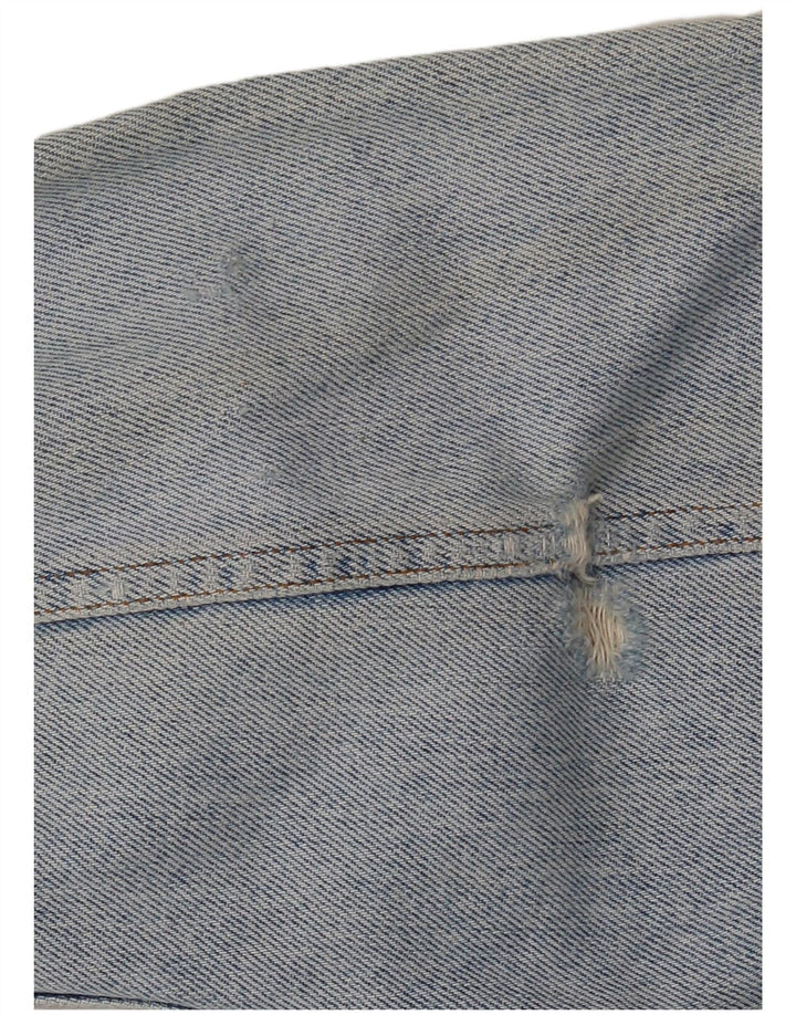 CHARRO Giacca di jeans oversize da donna UK 10 piccola in cotone blu