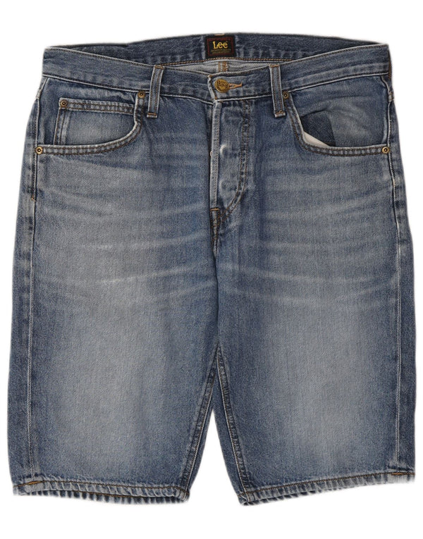 Pantaloncini corti in denim da uomo a 5 tasche Lee W31 cotone blu medio