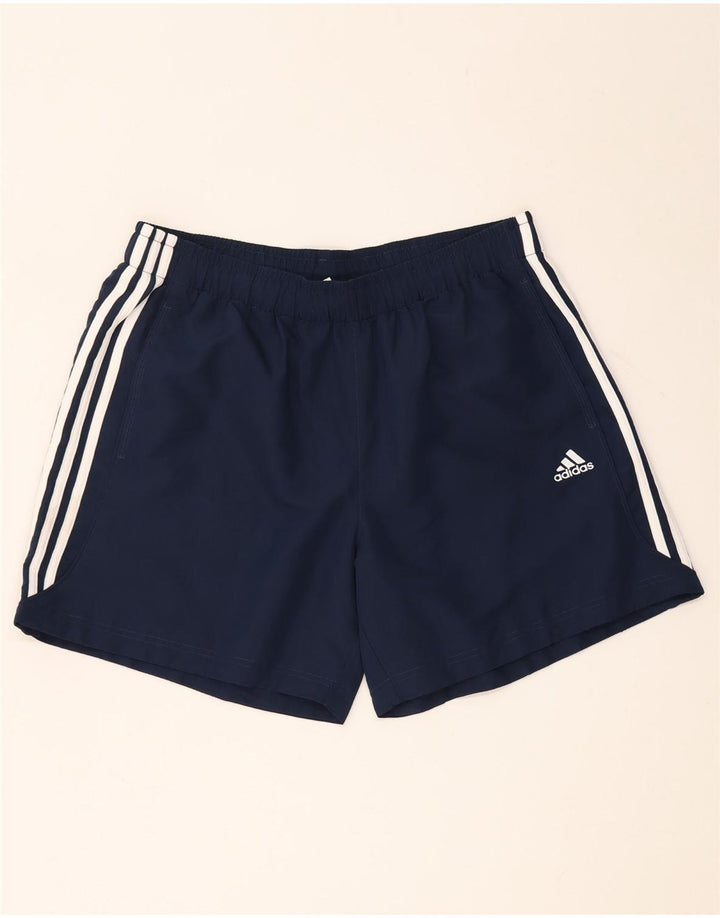 Pantaloncini sportivi Adidas Climalite da uomo XL in poliestere blu navy
