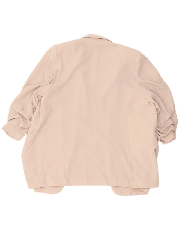Giacca blazer aperta con maniche a 3/4 Marks & Spencer da donna UK 22 3XL Beige