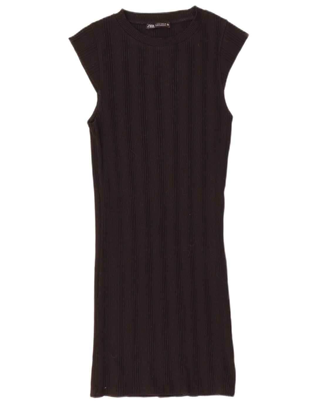 Abito a trapezio da donna Zara UK 8 piccolo in cotone nero