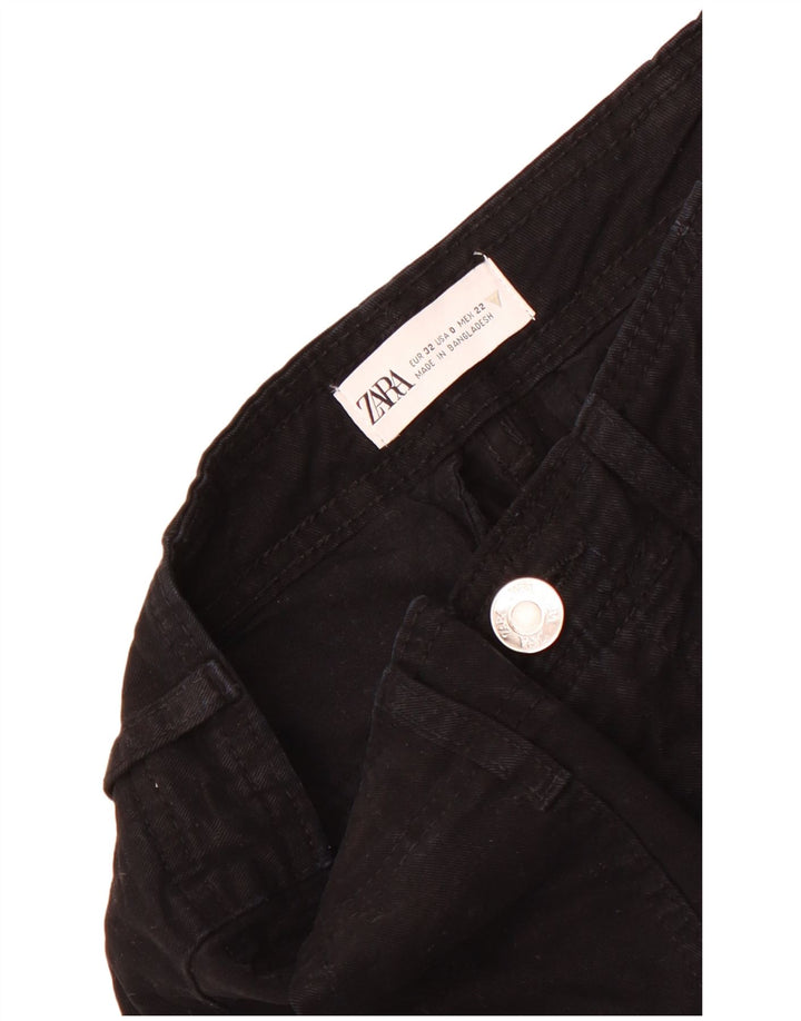 Pantaloni cargo dritti da donna Zara EU 32 2XS W22 L32 Neri