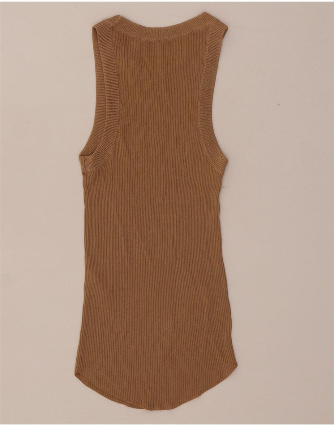 Canotta Donna Zara UK 4 XS Beige Viscosa