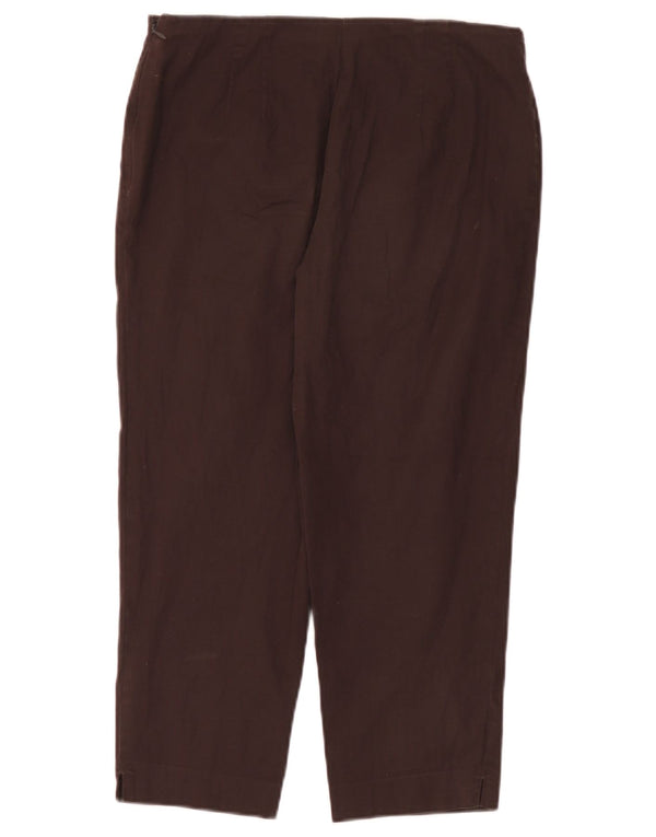 Pantaloni capri dritti da donna Marks & Spencer UK 12 medi W30 L22 Marrone