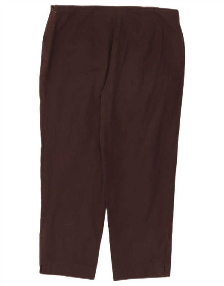 Pantaloni capri dritti da donna Marks & Spencer UK 12 medi W30 L22 Marrone