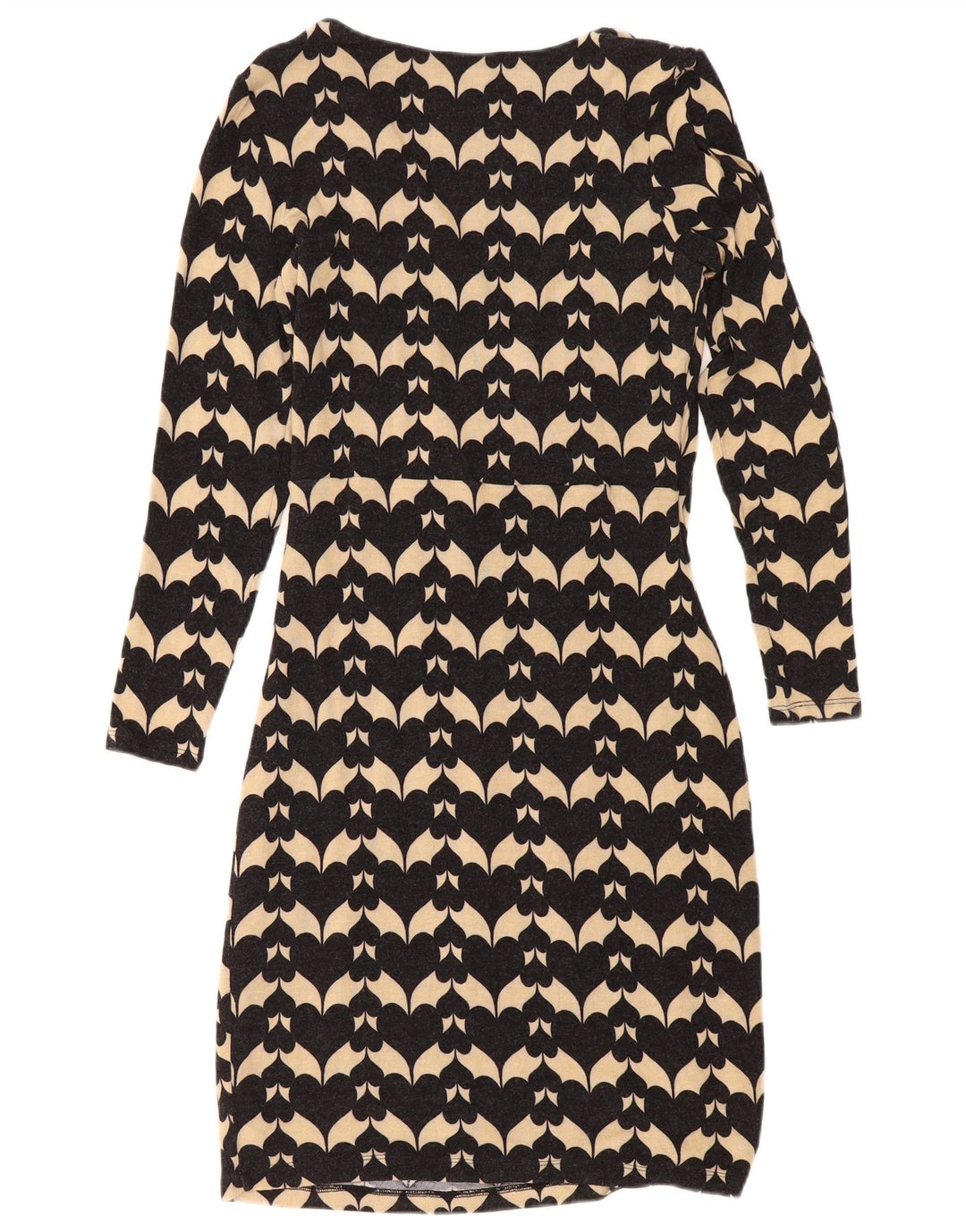 Abito tubino da donna con motivo astratto Phase Eight UK 12 medio nero