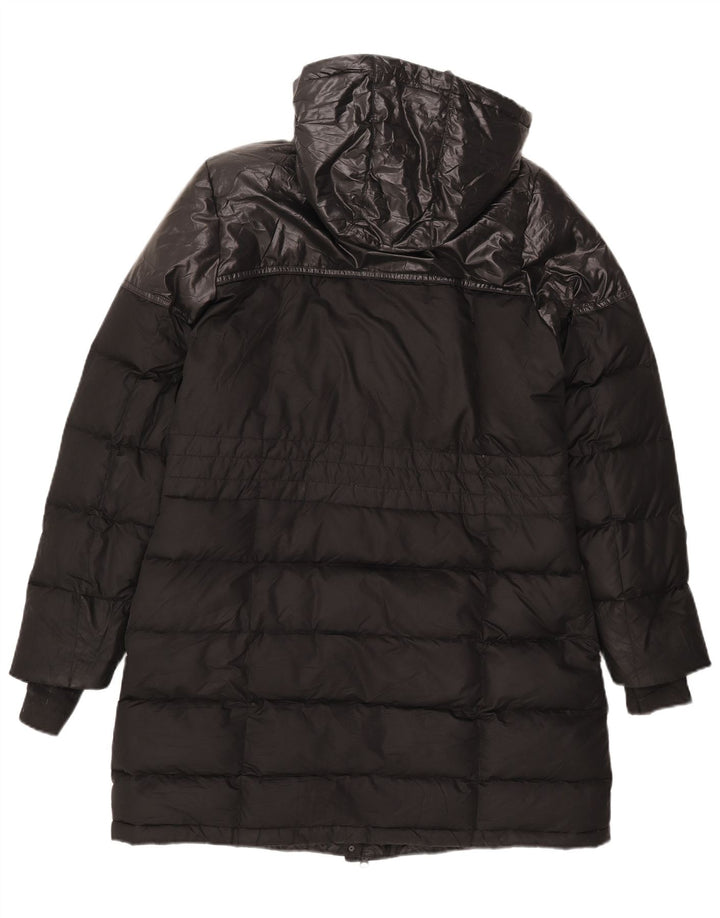 Cappotto imbottito con cappuccio da donna ADIDAS UK 16/18 grande poliestere nero