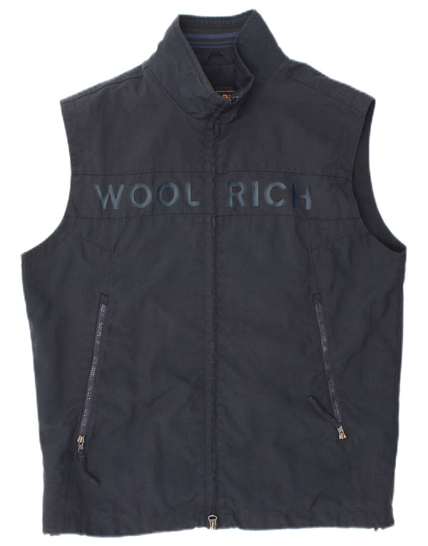 Gilet grafico da donna Woolrich UK 14 medio blu navy