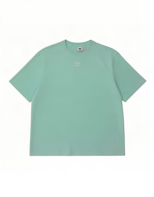 Adidas Womens Oversized T-Shirt Top UK 12/14 Medium Turquoise Cotton
