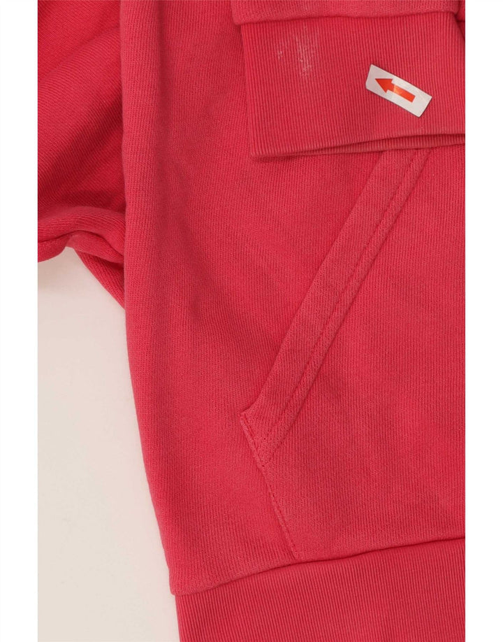 Felpa con cappuccio da uomo Adidas, cotone rosa medio