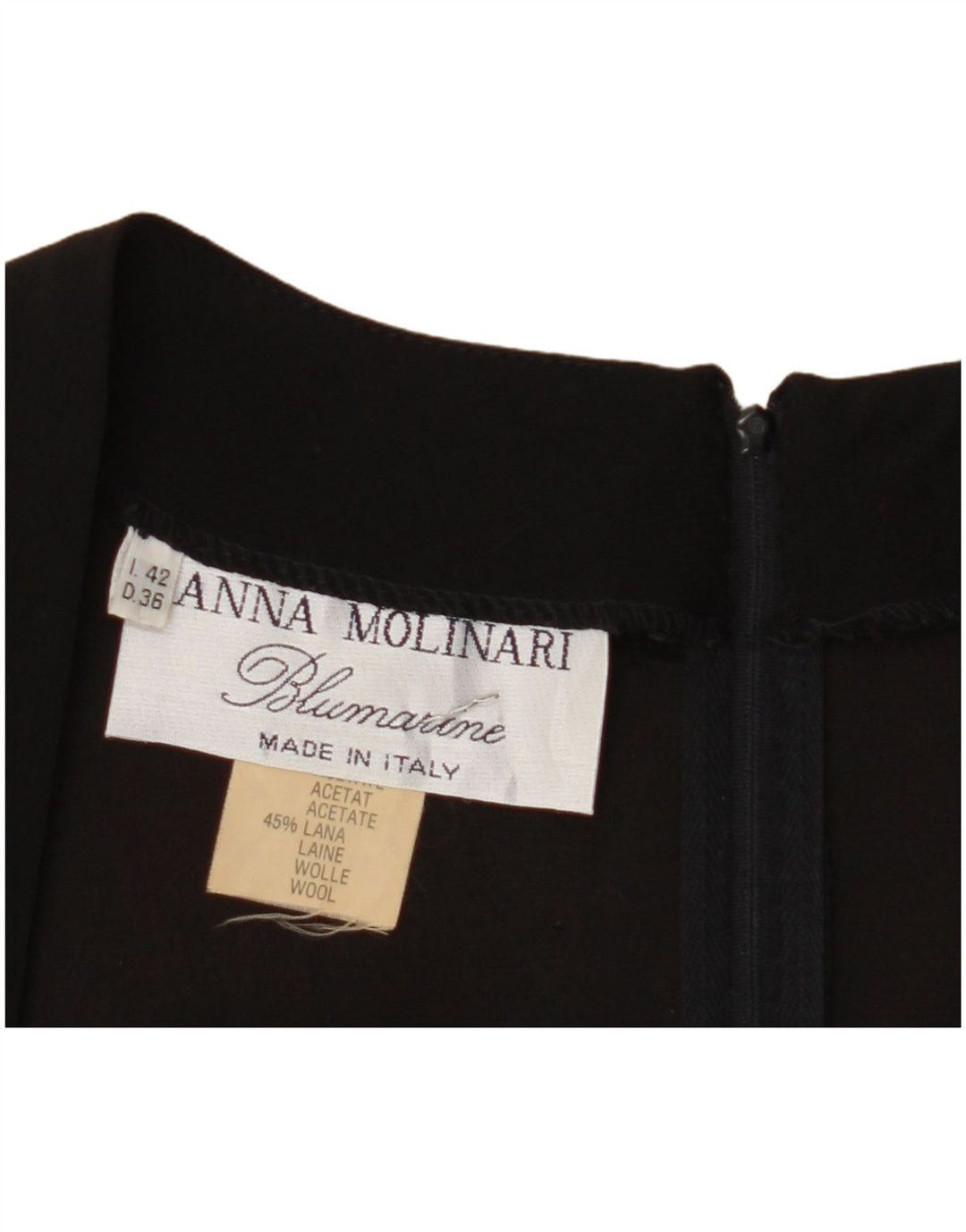 BLUMARINE Abito tubino Anna Molinari da donna IT 42 Medium Black Colourblock
