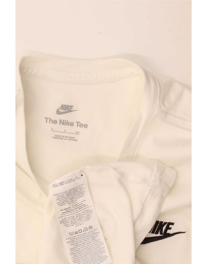 T-shirt Nike da uomo Top Small in cotone bianco sporco