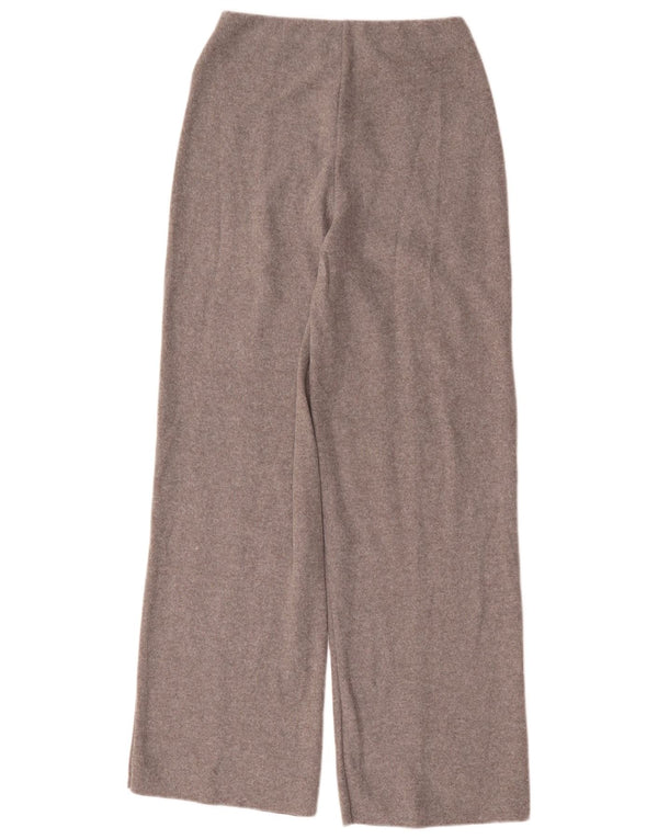 Pantaloni larghi in maglia da donna Zara UK 10 piccoli poliestere grigio