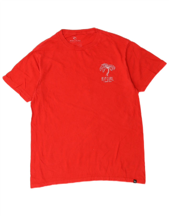 T-shirt da uomo Rip Curl Top in cotone rosso medio