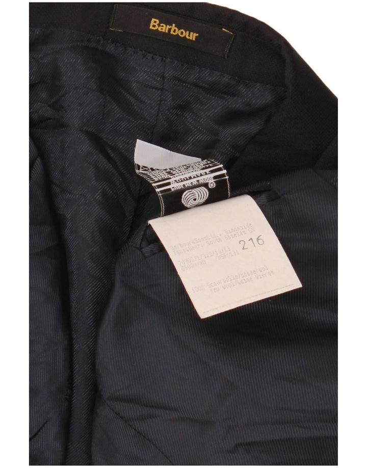 Giacca blazer da uomo a 2 bottoni Barbour taglia 54 grande blu navy classico