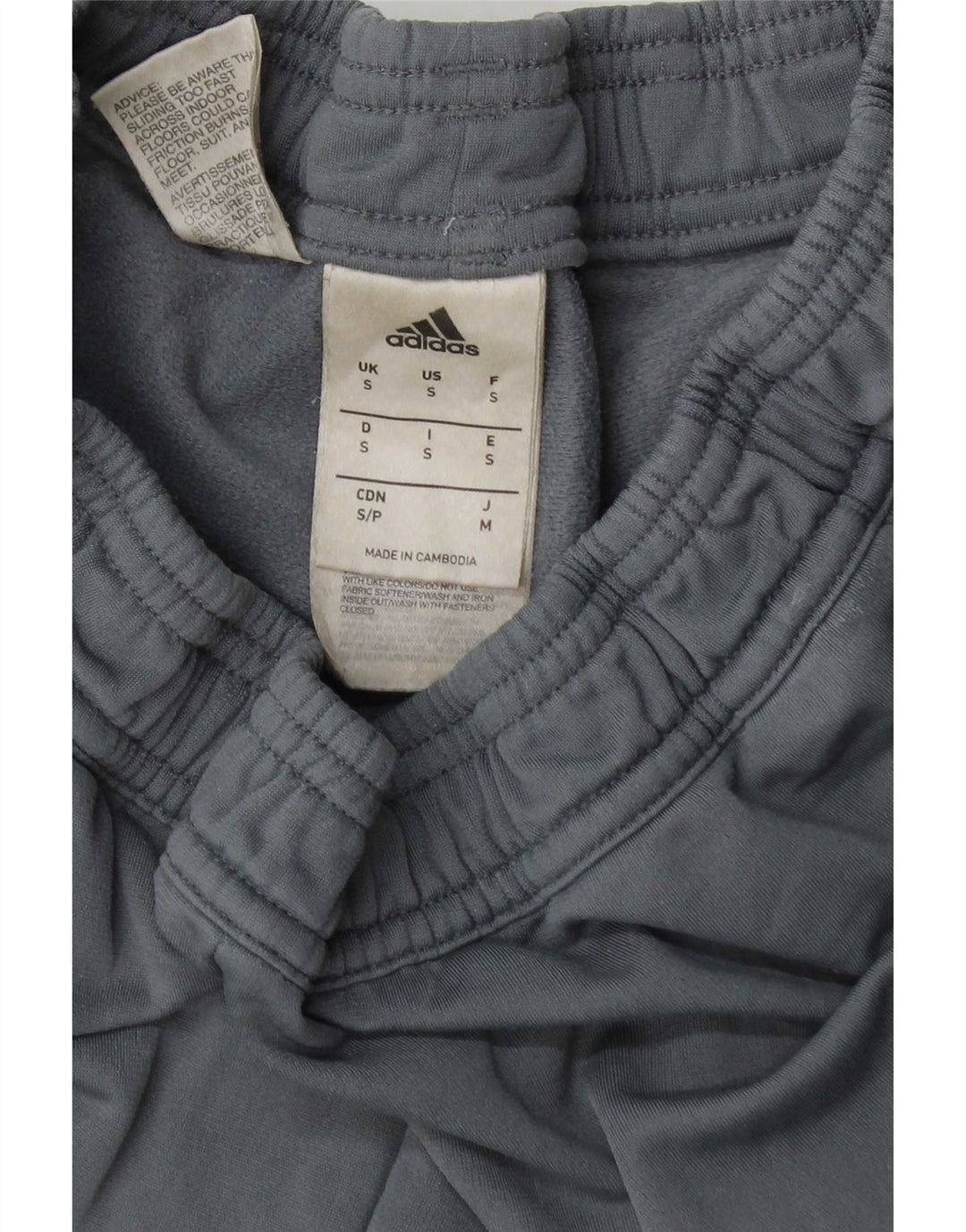 Pantaloni da tuta Adidas da uomo piccoli in poliestere grigio
