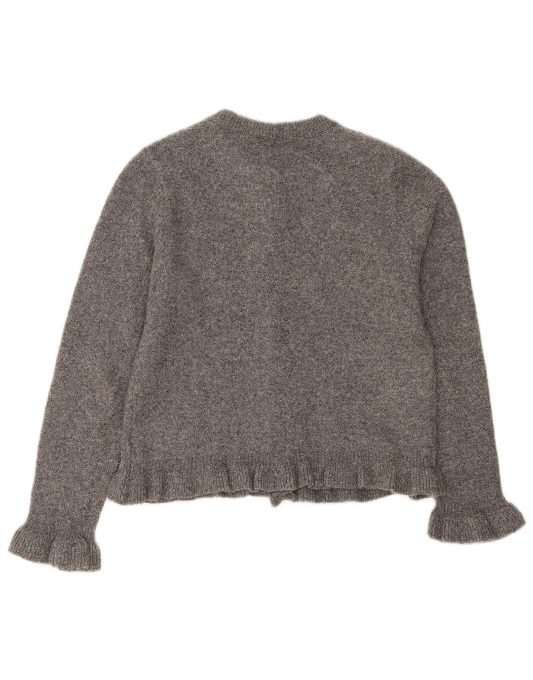 Maglione cardigan da donna Zara UK 10 piccolo poliestere grigio