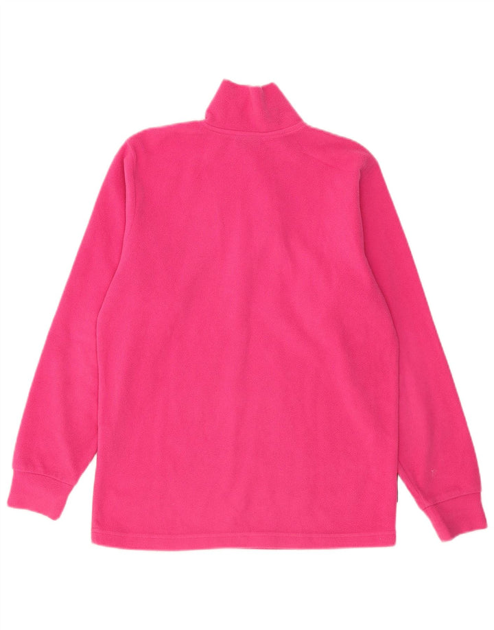 Maglione in pile da donna con collo e zip Invicta UK 12 poliestere rosa medio