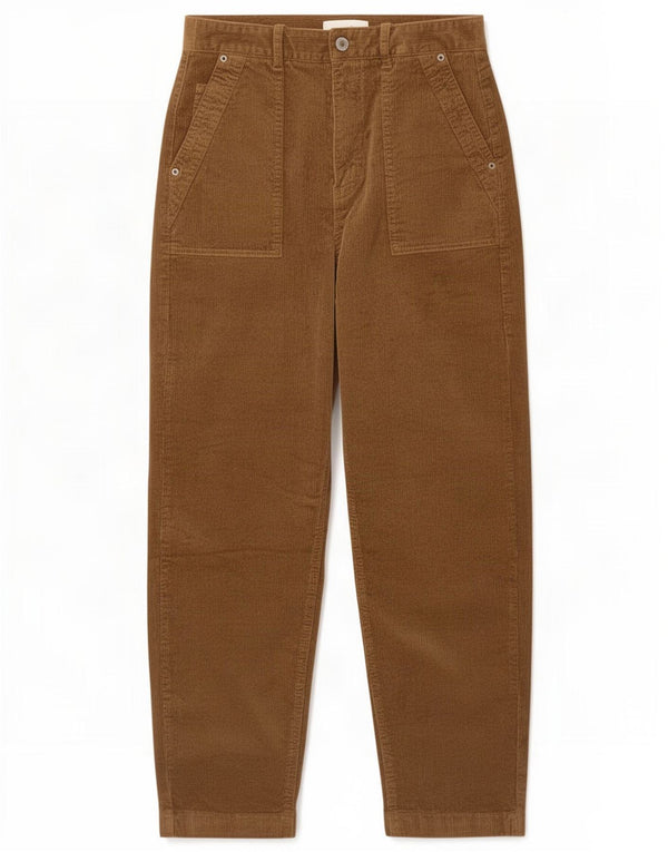 Pantaloni dritti in velluto a coste da donna Marks & Spencer UK 10 Small W28 L24 Marrone