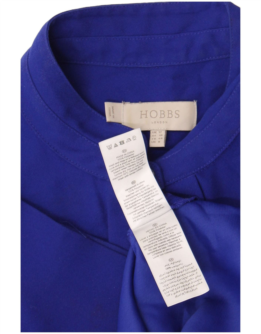 Abito a trapezio da donna Hobbs UK 12 poliestere blu medio