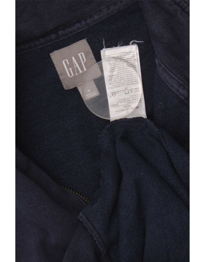 Felpa da uomo Gap con collo con zip grafica, maglione medio, cotone blu navy