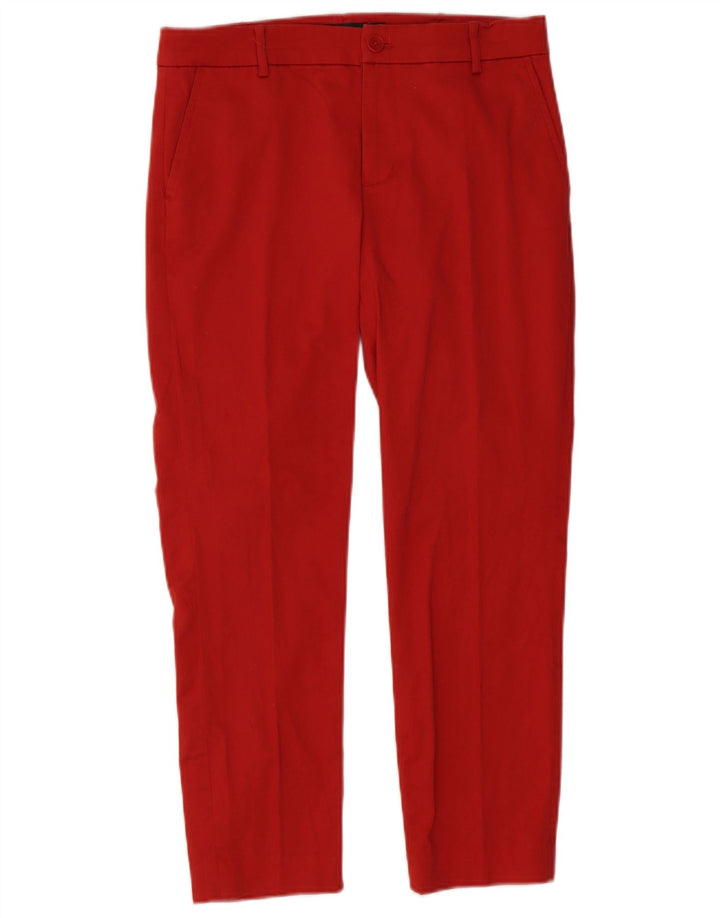 Pantaloni chino slim da donna RALPH LAUREN US 6 medi W32 L26 cotone rosso