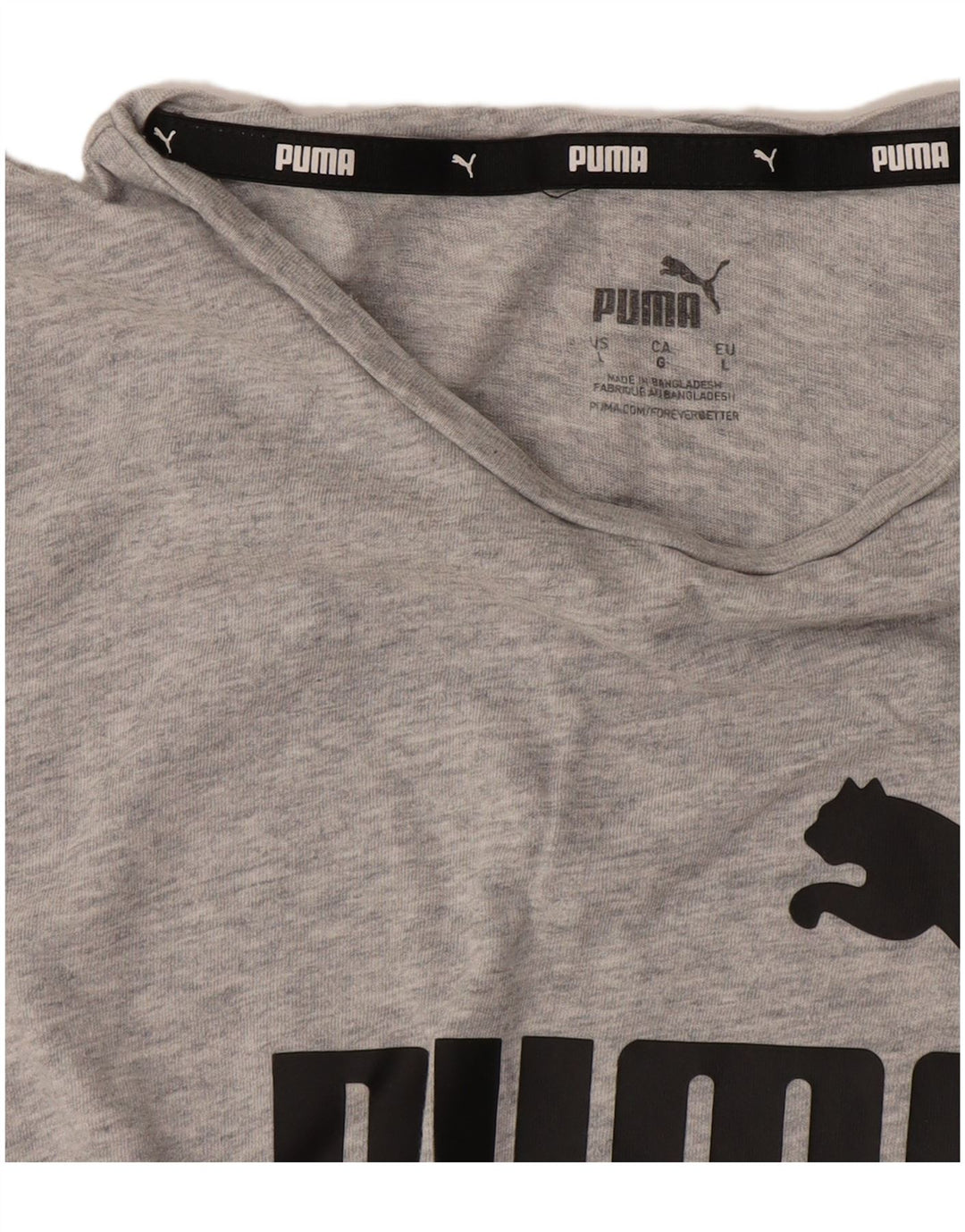 T-shirt grafica da donna Puma UK 16 grande grigio screziato