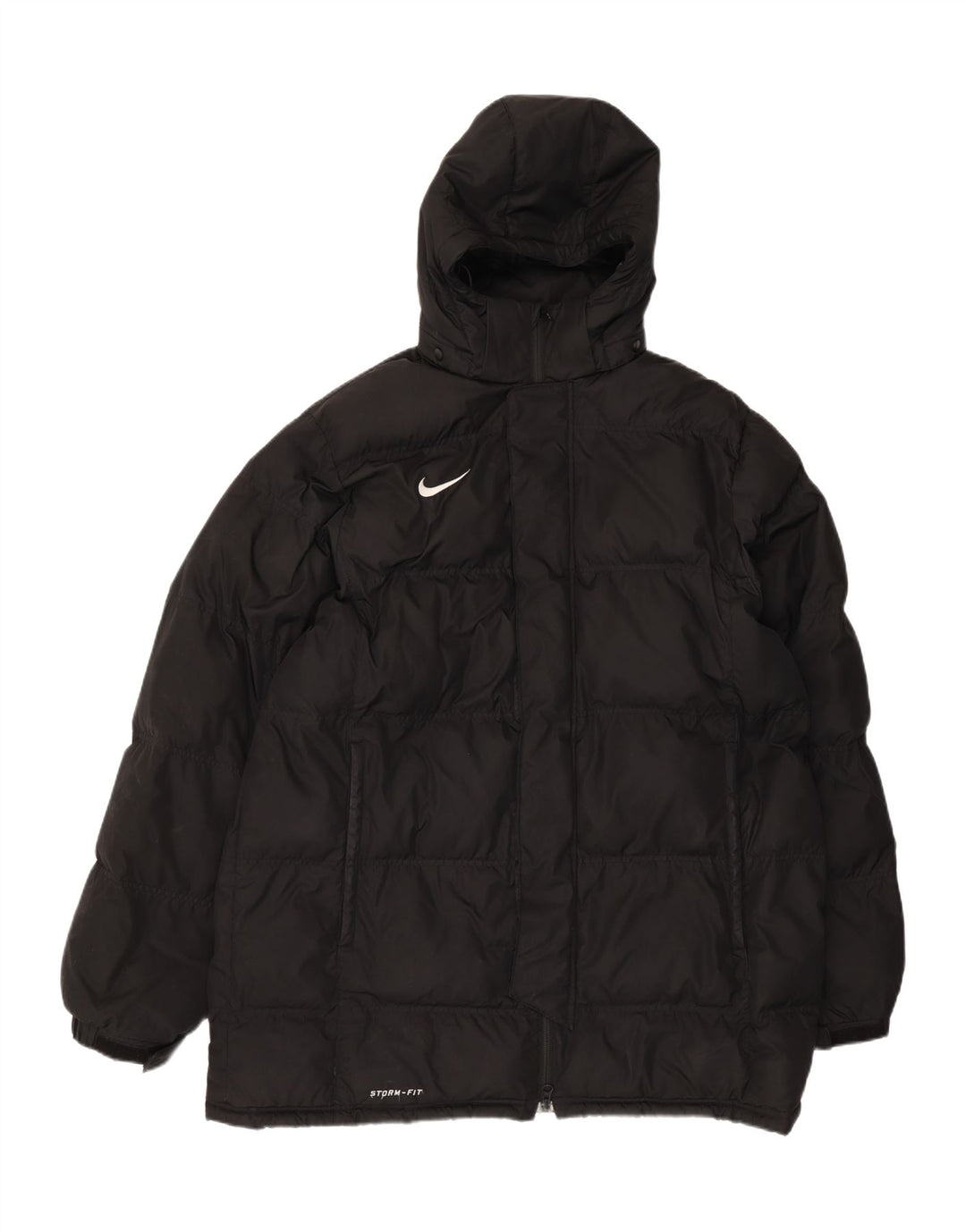 Giacca imbottita con cappuccio Nike Storm-Fit da uomo UK 40 grande poliestere nero