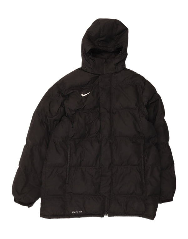 Giacca imbottita con cappuccio Nike Storm-Fit da uomo UK 40 grande poliestere nero