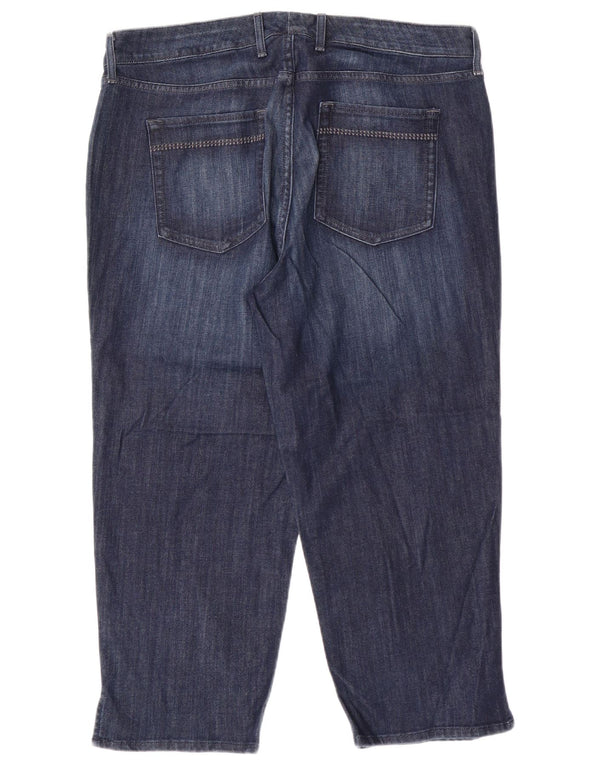 Jeans Capri Curvy da donna EDDIE BAUER US 16 2XL W38 L23 Cotone blu