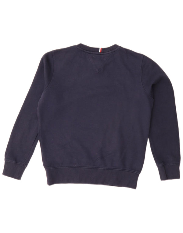 Felpa grafica da bambino Tommy Hilfiger 13-14 anni in cotone blu navy